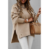 Casual Round Neck Solid Color Cute Sweater