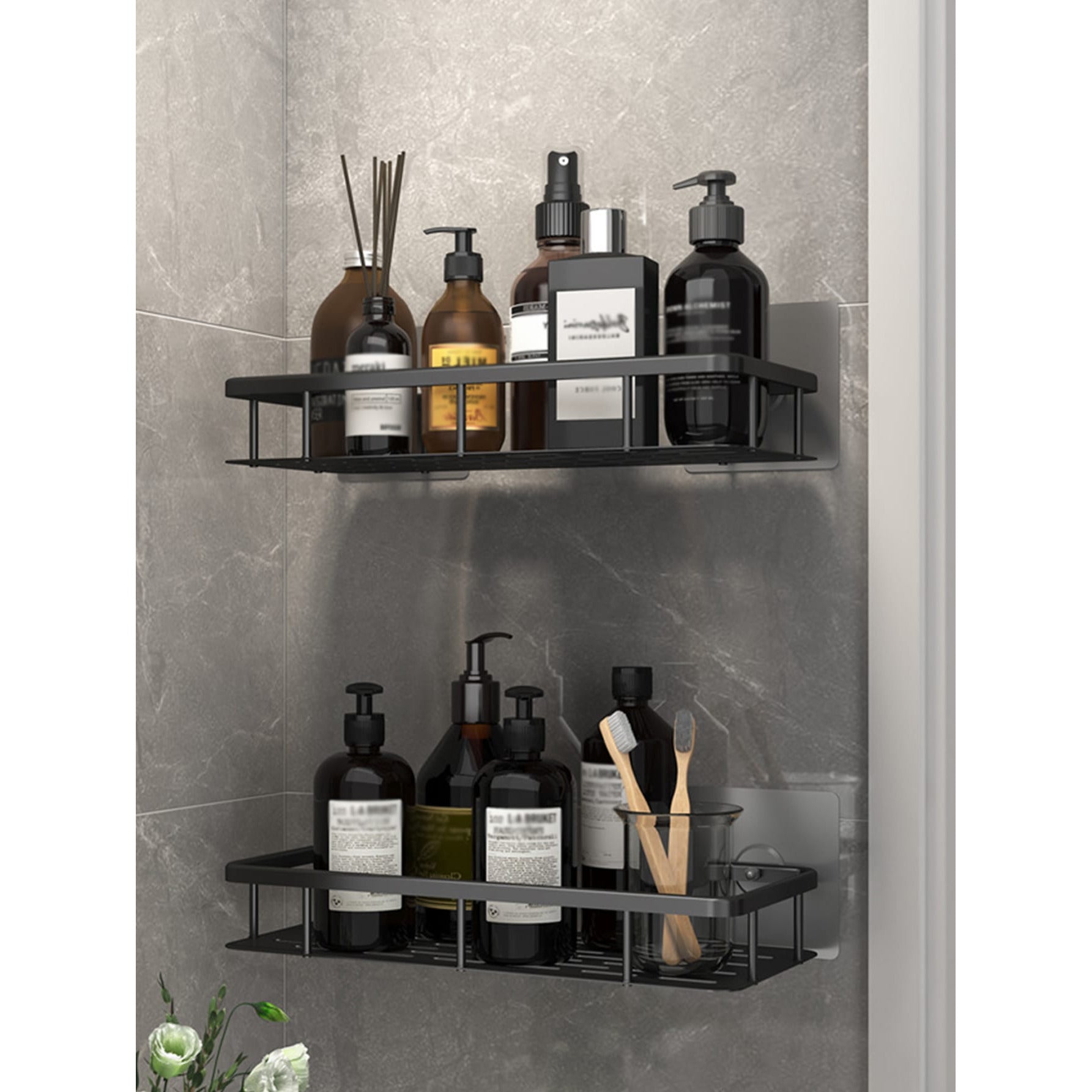 COMFY™ Solid Wall Mounted Bathroom Storage Rack