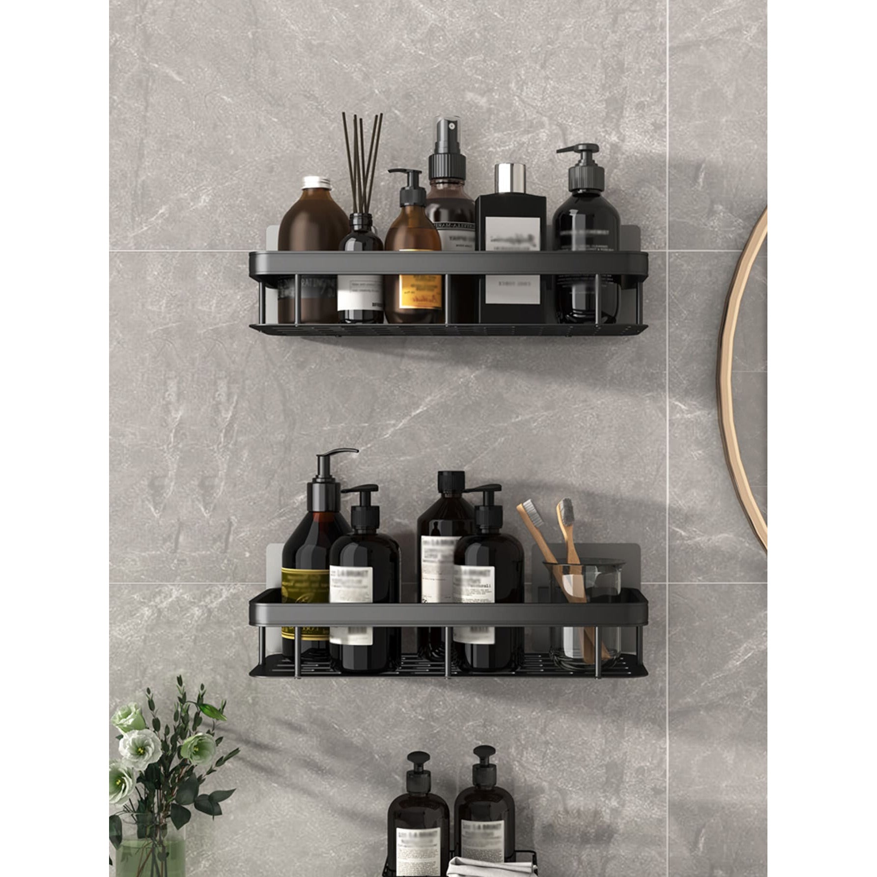 COMFY™ Solid Wall Mounted Bathroom Storage Rack