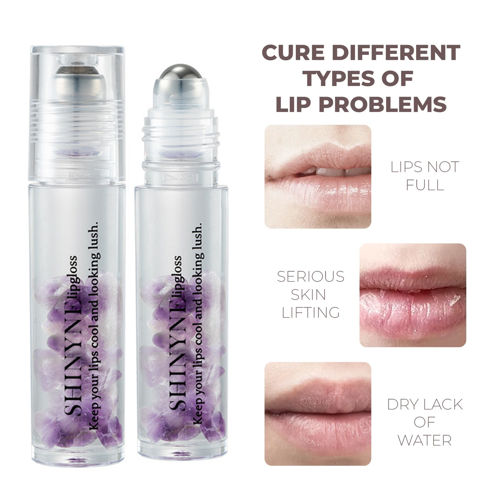 Shinyne™ Natural Crystal Moisturizing lush lip Gloss
