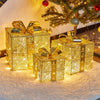 3pcs Christmas Gift Boxes with LED Lights