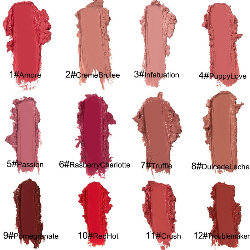 12 Farbe Sexy Frauen Lippenstift