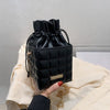 SwagCube™ - Leather Drawstring Crossbody Box Bag