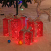 3pcs Christmas Gift Boxes with LED Lights