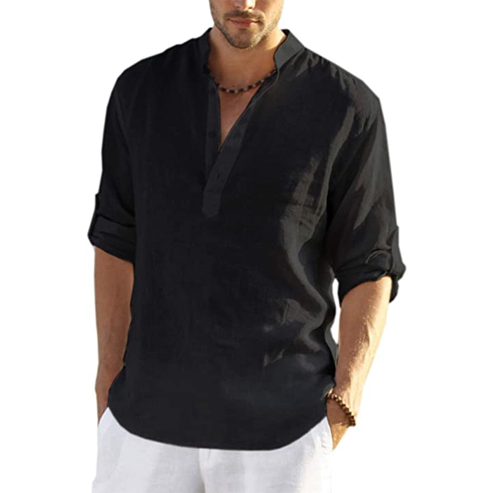 Men's Casual Linen Shirt