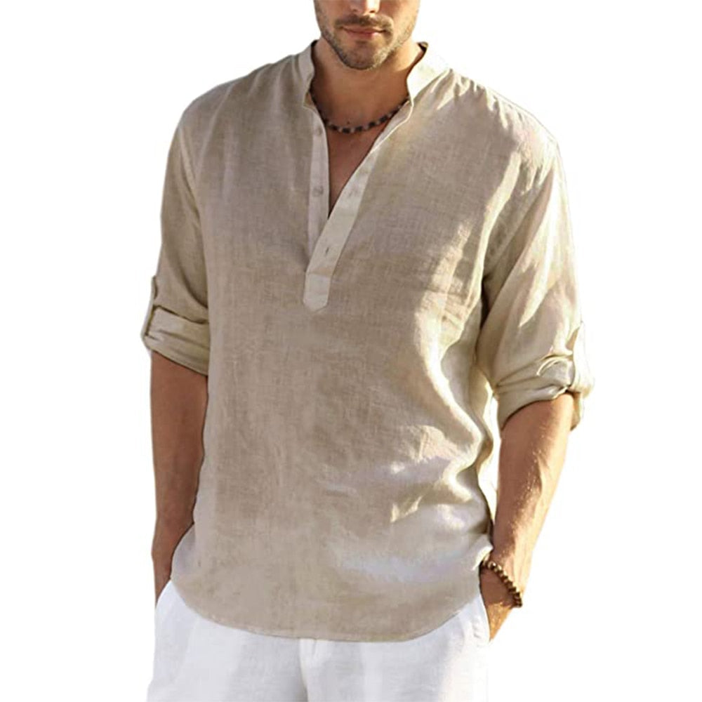 Men's Casual Linen Shirt