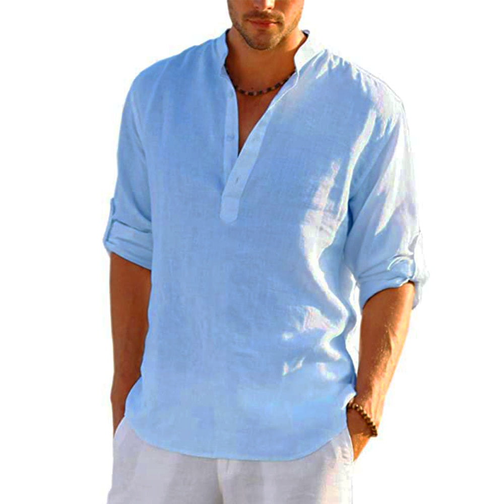 Men's Casual Linen Shirt