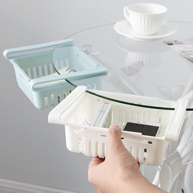 Kühlschrank-Organizer aus Kunststoff mit ausziehbarer Schublade