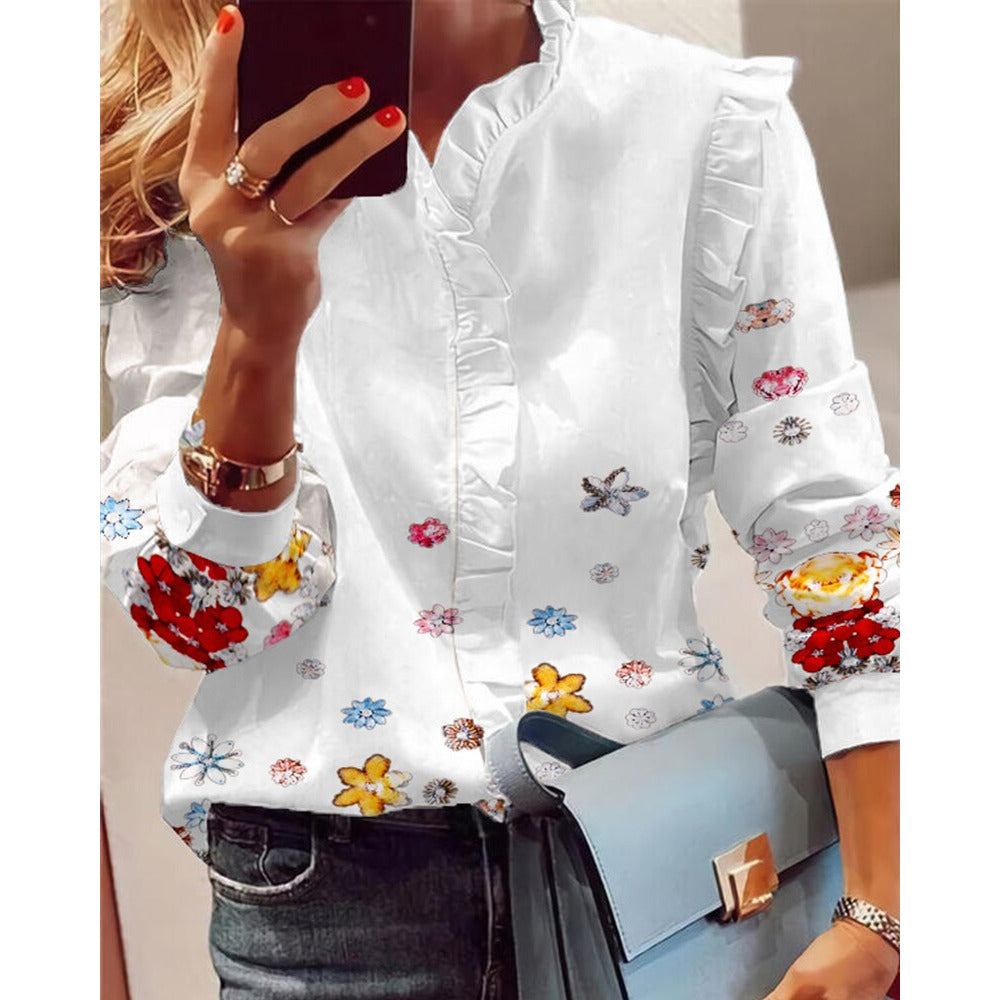 ATHENA™ Elegant Fashion Butterfly Print Blouse