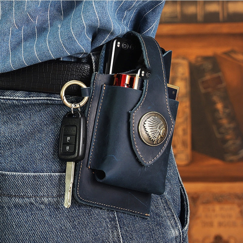 Multifunctional Leather Mobile Phone Bag