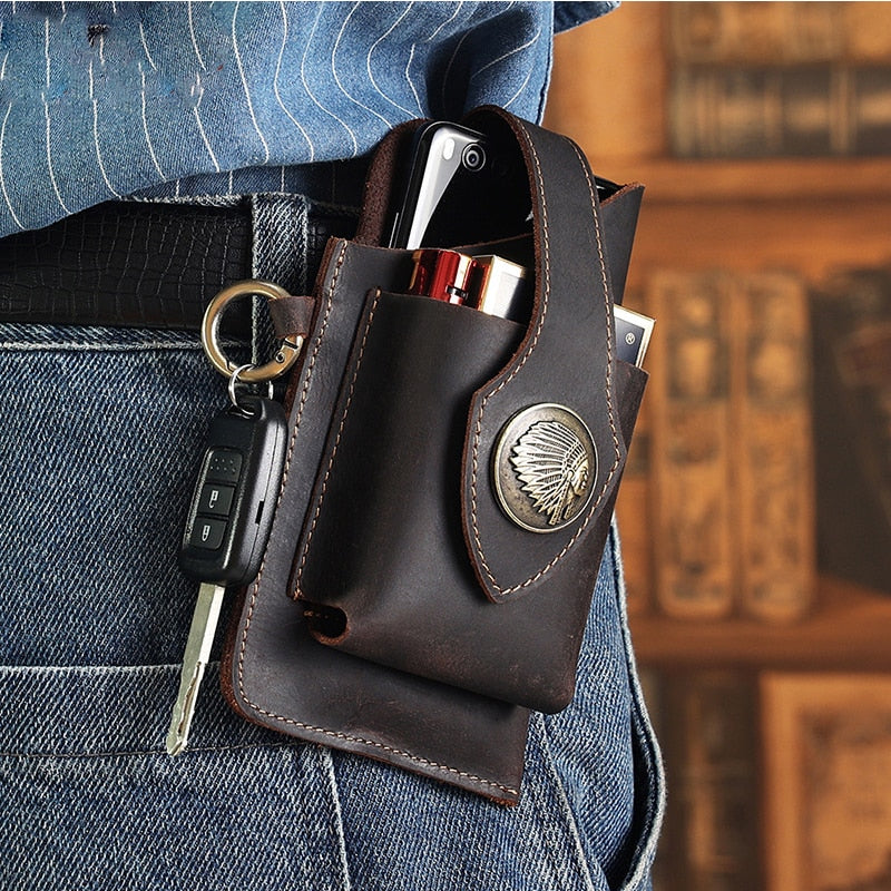 Multifunctional Leather Mobile Phone Bag