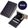 (Up to 8 cards) Automatic Leather Card Holder with RFID Protection