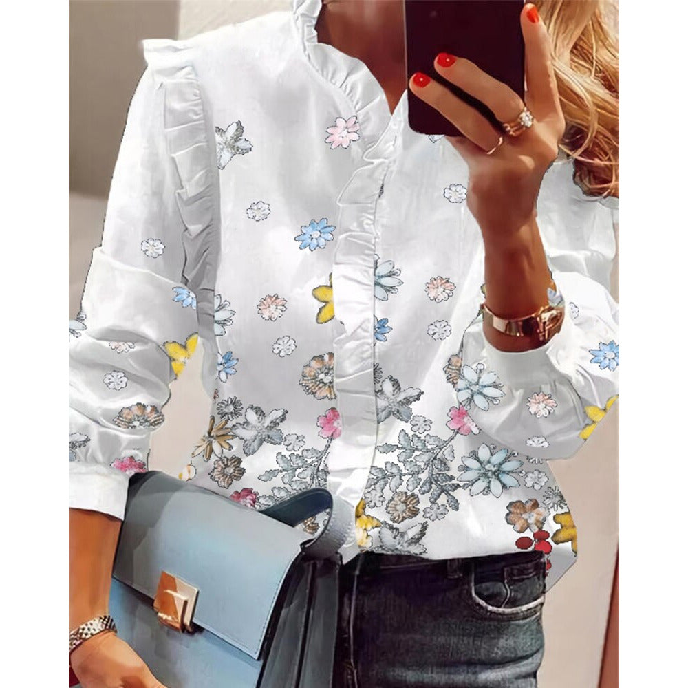 ATHENA™ Elegant Fashion Butterfly Print Blouse