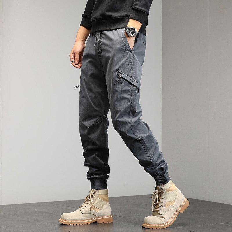 Retro Multi-Pocket Casual Pants