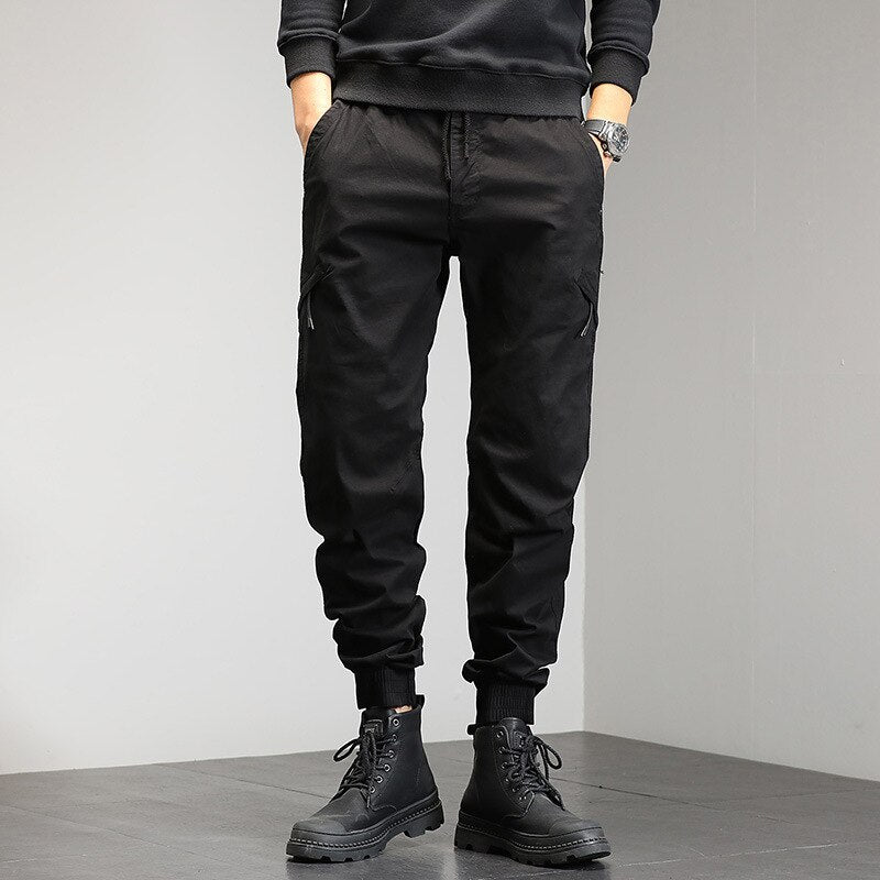 Retro Multi-Pocket Casual Pants