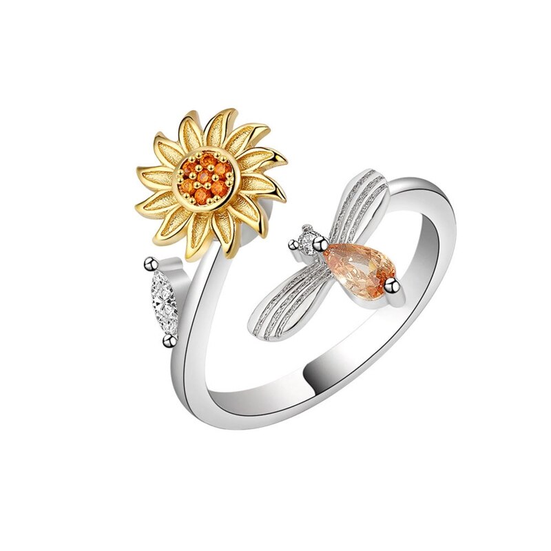 An meine Tochter Sunflower Fidget Ring