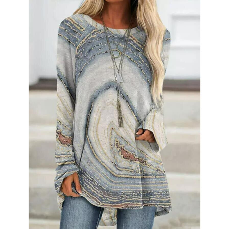 Printed Long T-Shirt